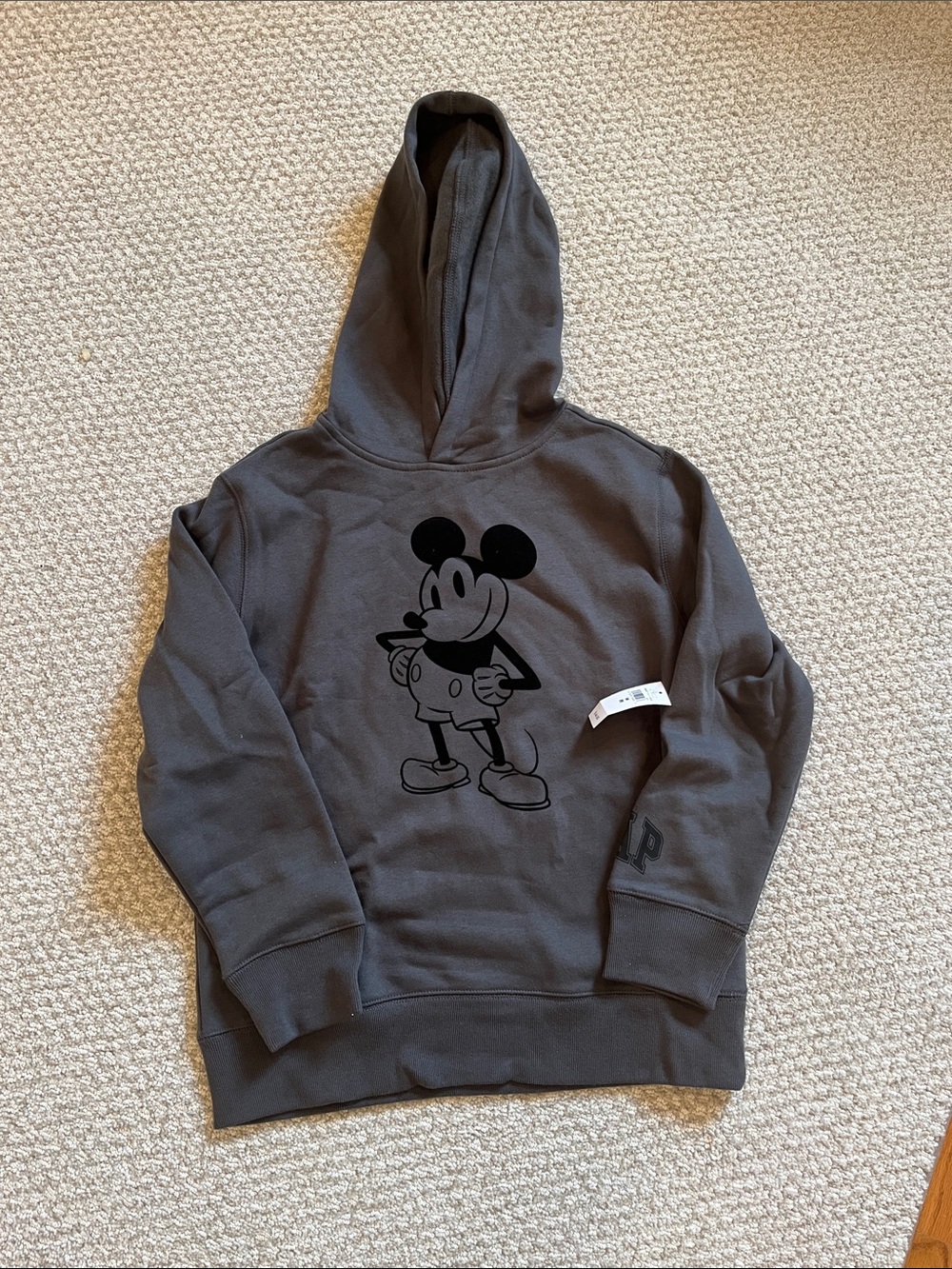 GAP Gray Hoodie with Black Mickey Mouse Graphic